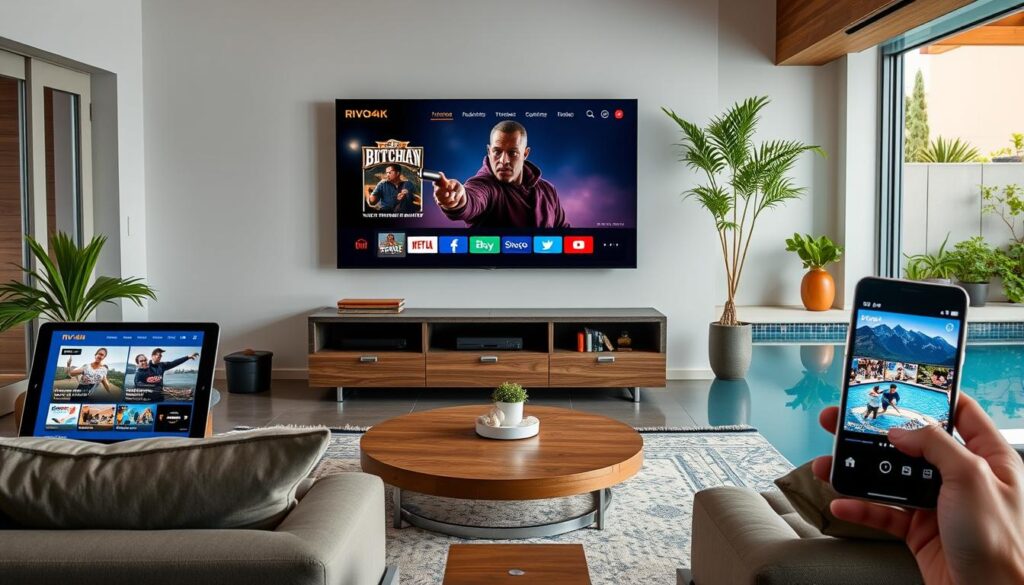 Rivo4K IPTV streaming on multiple devices in home environment